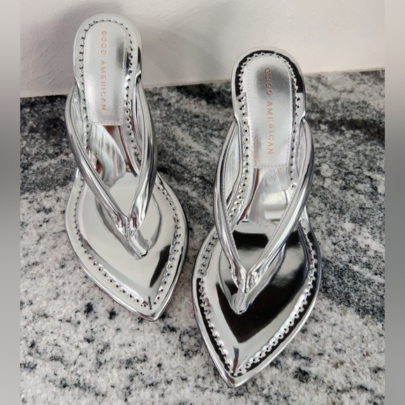 RESERVED FOR TRADE!!   GOOD AMERICAN CINDER FU*KING RELLA SANDAL WEDGES - Picture 3 of 6